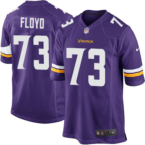 Men's Game Sharrif Floyd Nike Jersey Purple Home - #73 NFL Minnesota Vikings